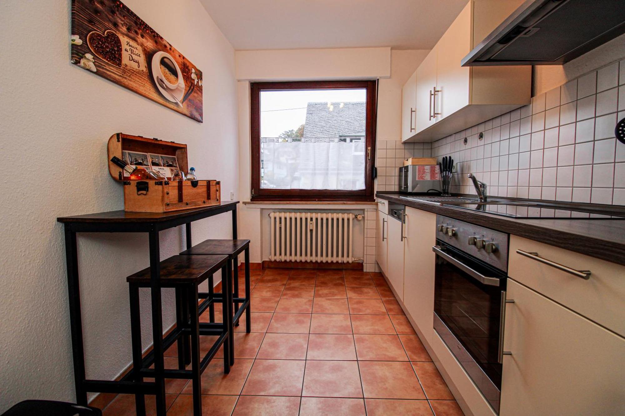 Moderne Fewo Sky Netflix Terrasse Burgblick Boxspringbett Waschtrockner Bullay Bagian luar foto